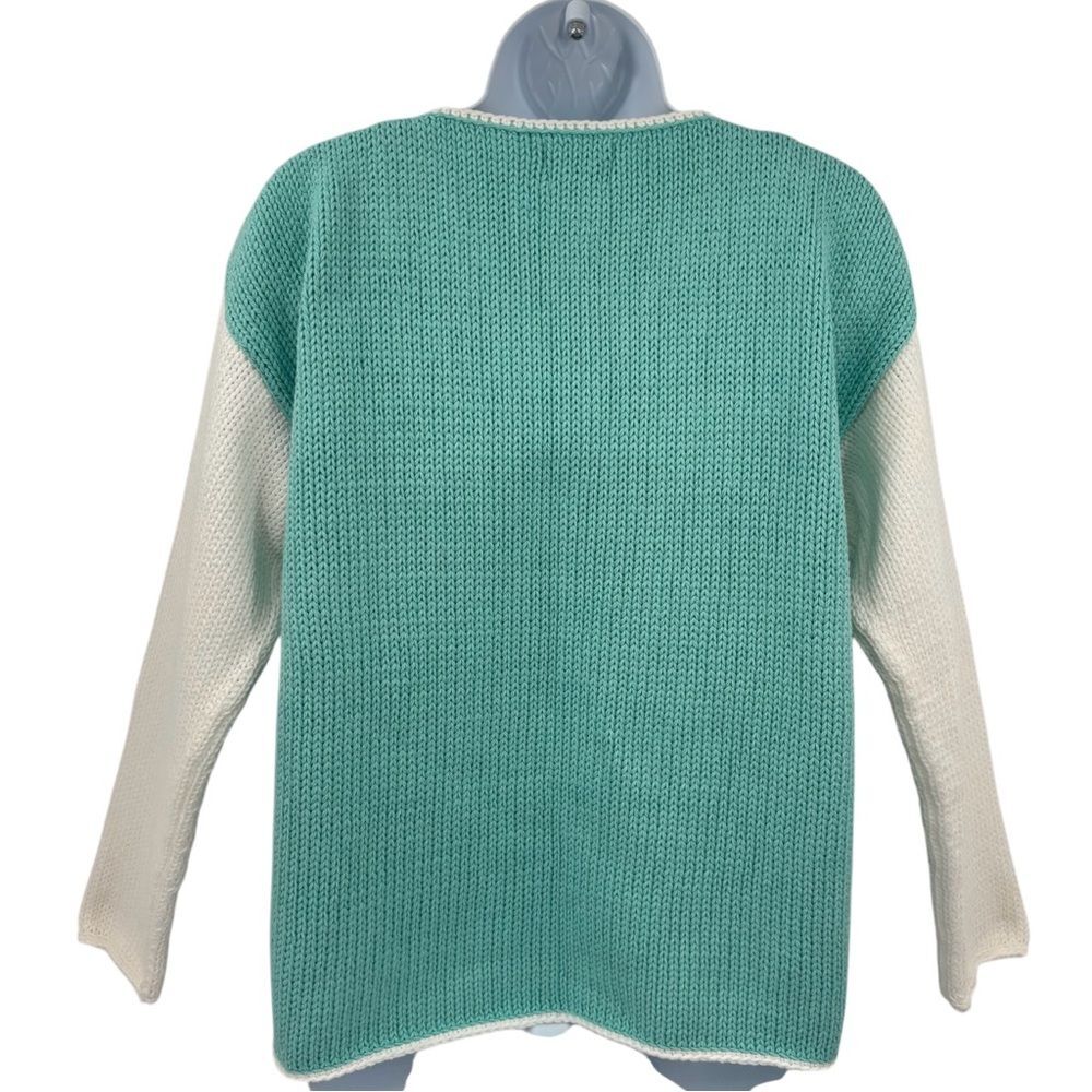 Pure Colorblock Patchwork Handknitted Cardigan Sw… - image 3